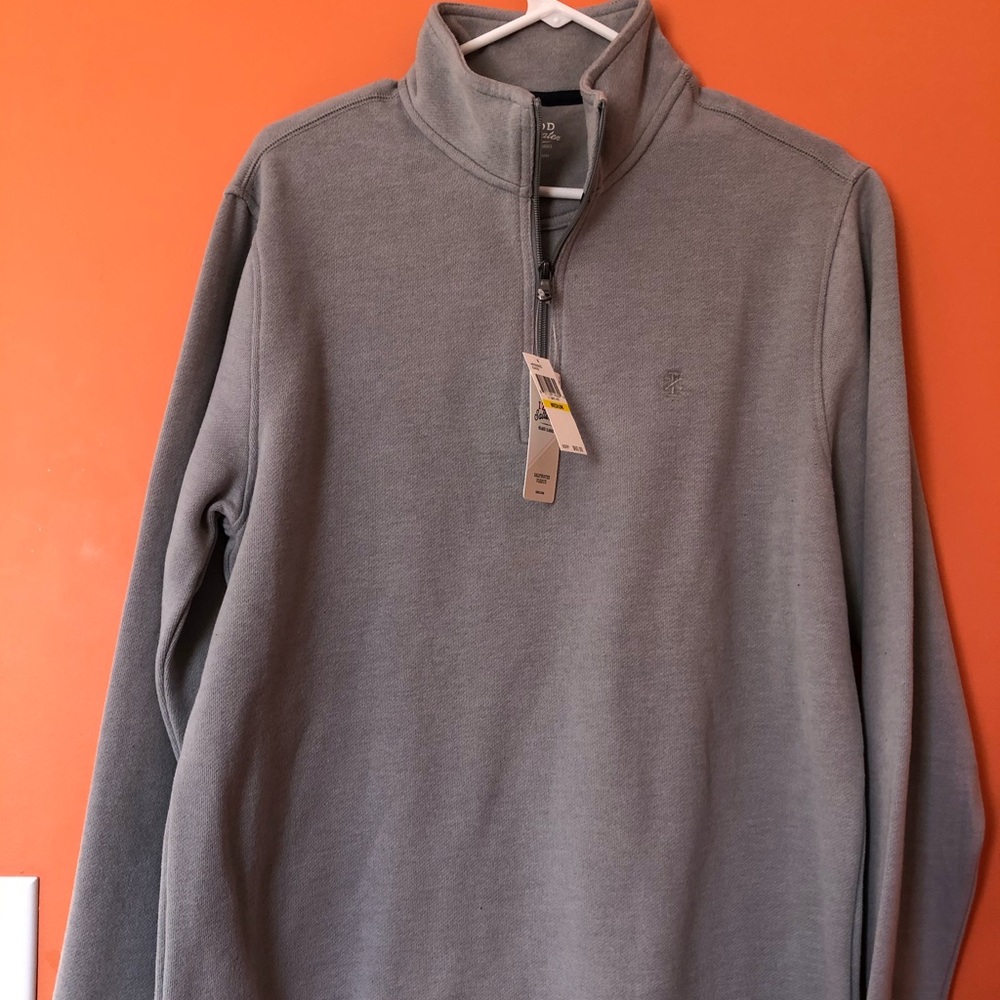 Izod grey saltwater fleece med